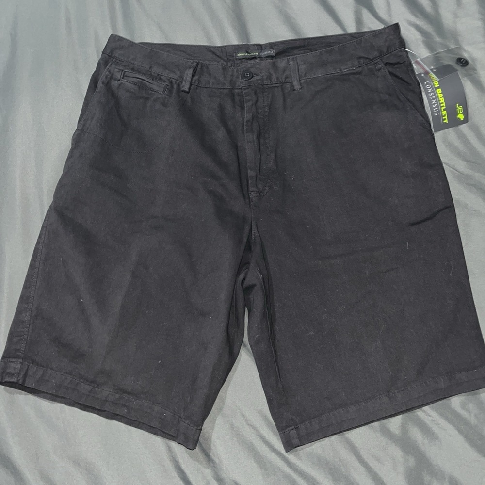 John Bartlett Consensus Khaki Shorts Men's 36 ~ NWT Faded Black 100% Cotton.